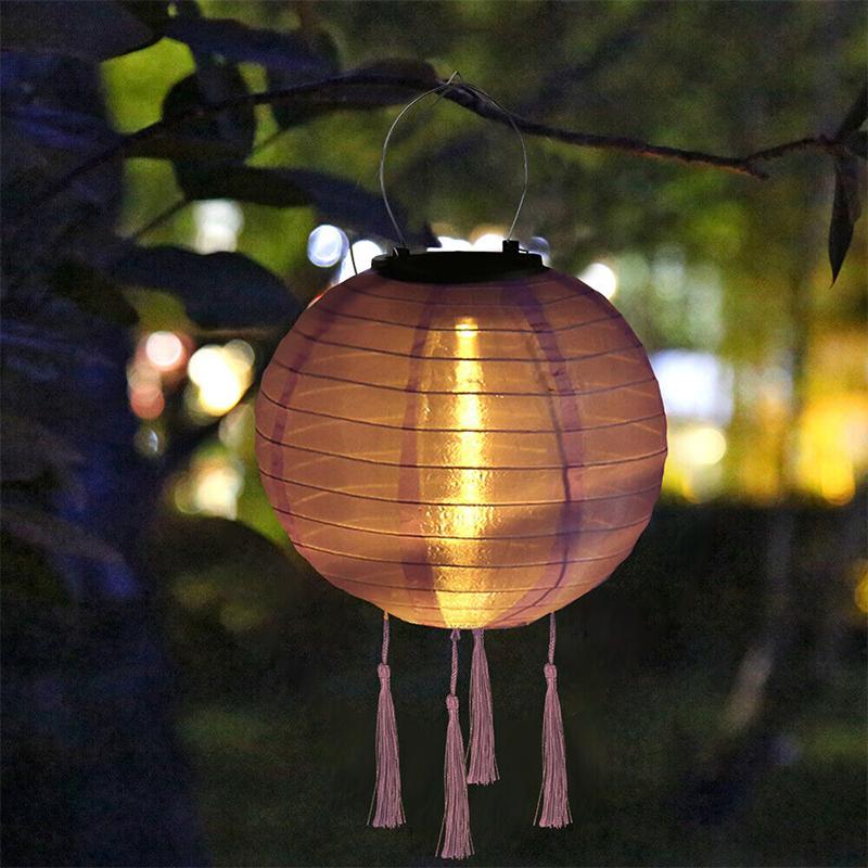 12 Inch Waterproof Solar Powered Lanterns Chinese Lantern Led Lamp Outdoor Decoration Balls Light Solar Lantern Party Decoration