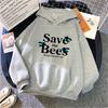 Hip Hop Cartoon Save The Bee Print Women's Hoodie Fashion Women's Hooded Pullover Women Y2k Women's Sweatshirt Clothing Y2K Top