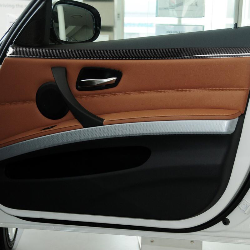 Real Carbon Fiber Car Accessories Front Door Panel Cover Sticker For BMW 3 Series E90 2005 2006 2007 2008 2009 2010 2011 2012