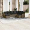 VidaXL Garden Lounge Set with Cushions 9 Pcs, Patio Sofas, Patio Furniture Set, Outdoor Furniture, Grey 3226543