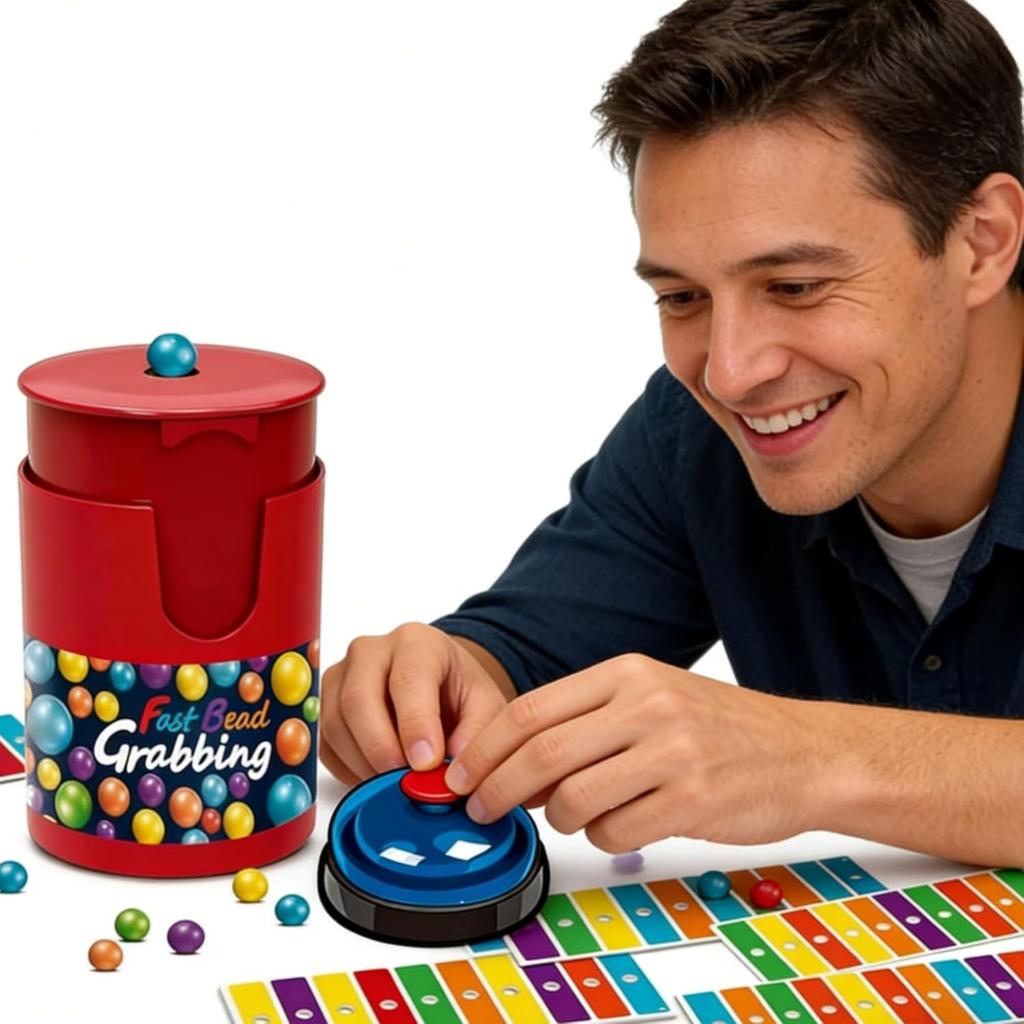 Match Color Bingo Game for Kids Fun Fast Bead Grabbing Training Educational Toys for Toddlers Adults Family Strategy Game