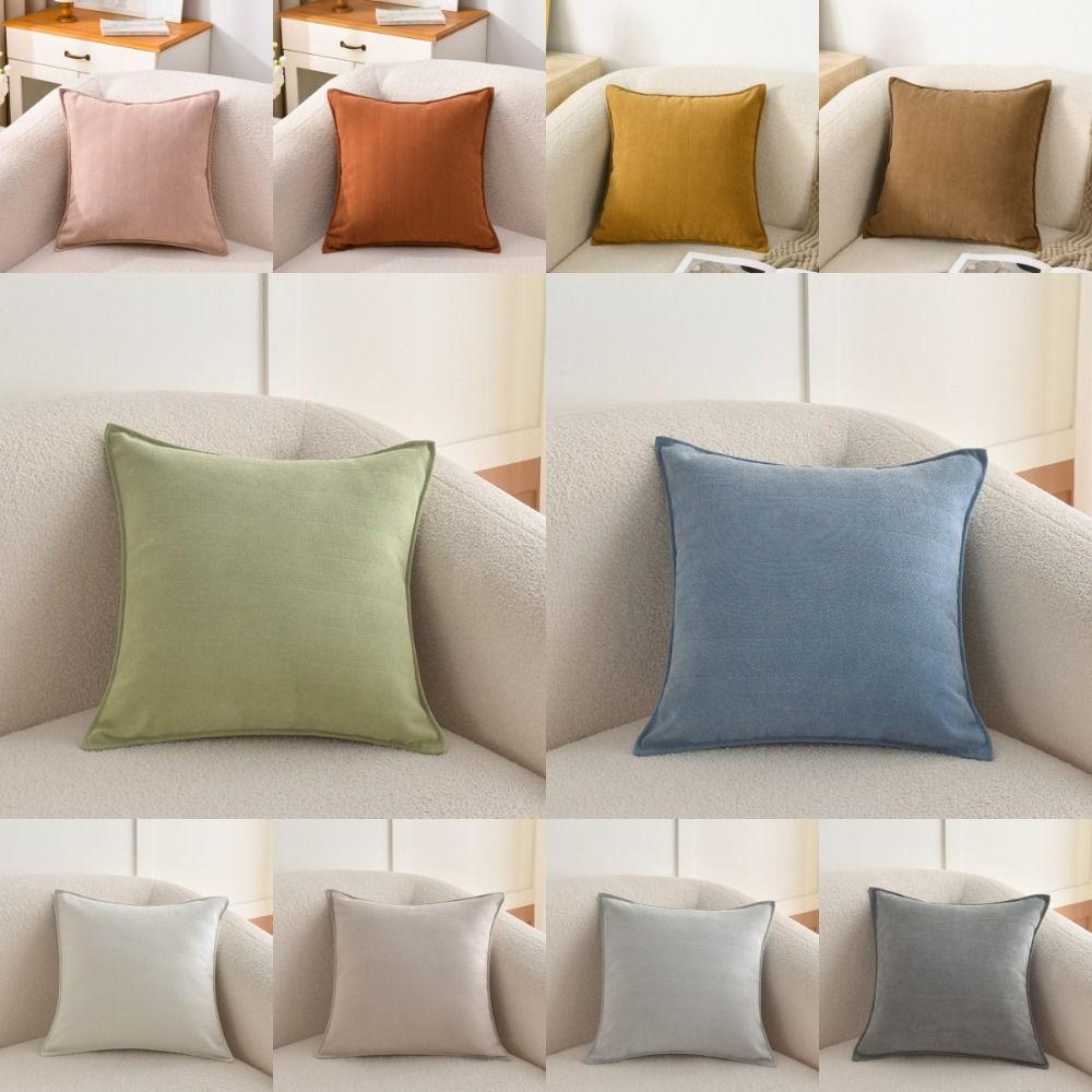 18inch Square Chenille Cushion Covers Polyester Pillow Cases New Throw Pillowcase  Home Decoration