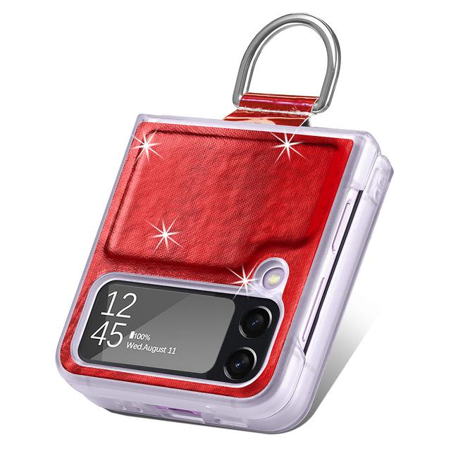 

Модный портативный чехол-держатель с кольцом для телефона Samsung Galaxy Z Flip 4 5g Flip4 Flip3 Flip 3 складной чехол для Samsung Flip4 for Samsung Z Flip 4 красный