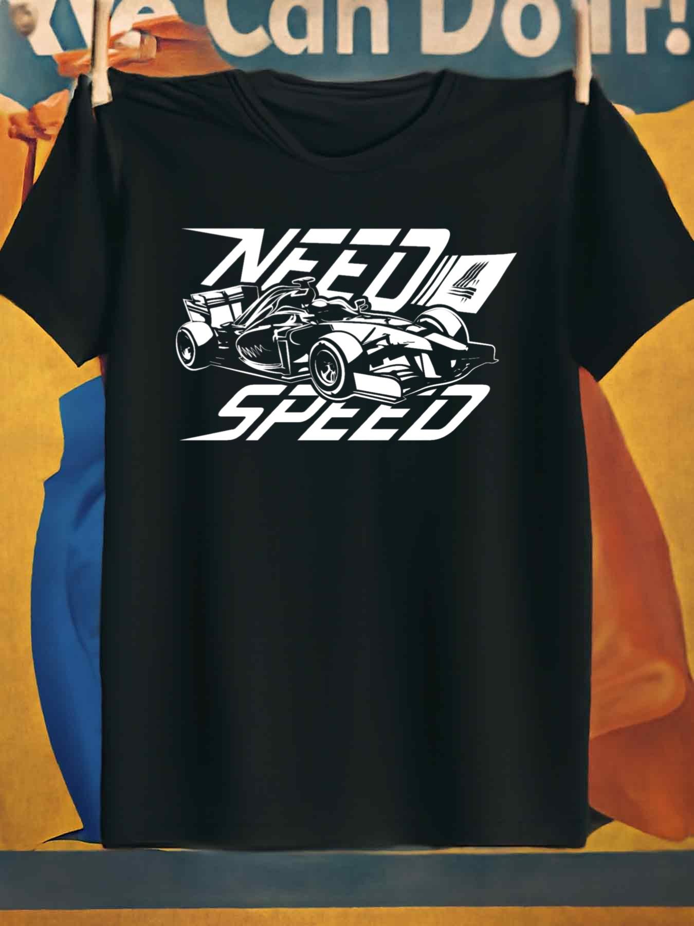 

Футболка Need for Speed Racing Винтажный гоночный автомобиль 100% Хлопок Круглый вырез Короткий рукав Летняя Повседневная Мужская футболка Стритвир - Мужчины ... S разноцветный