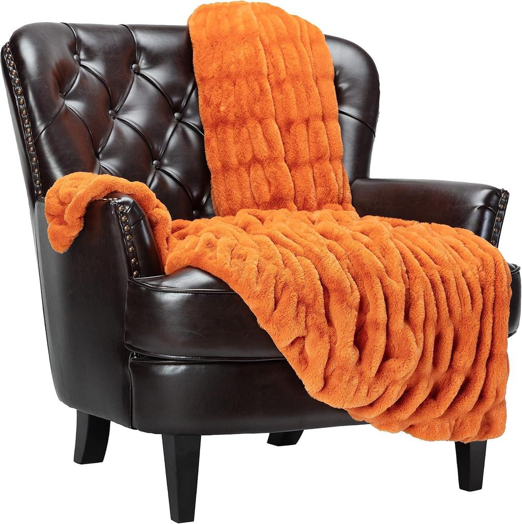 New Style Tie-Dye Spandex Elastic Rabbit Fur Blanket for Autumn and Winter - Thick, Warm, Soft