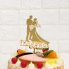 Black Gold Marriage Party Supplies DIY Crafts Cake Topper Wedding Supplies Bride Groom Mr Mrs Acrylic Decor