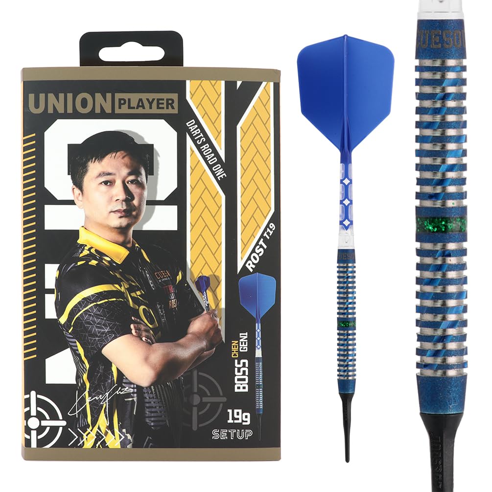 CUESOUL 'BOSS CHEN' First Generation 19g 90% Tungsten Soft Tip Darts Set (CSDP-BCRG1)