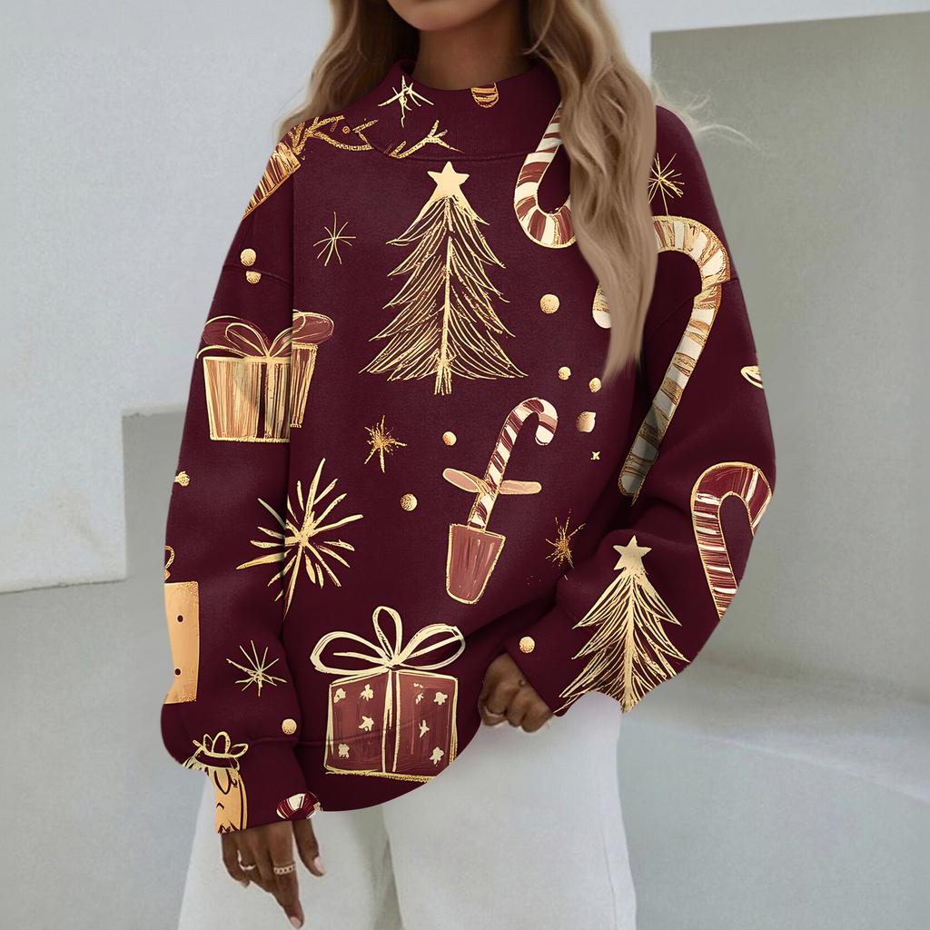 Mock Neck Sweatshirt Women Fall Comfort Oversized Sweatshirt Dressy Pullover Sweatshirts No Hood Cozy Turtleneck Tops