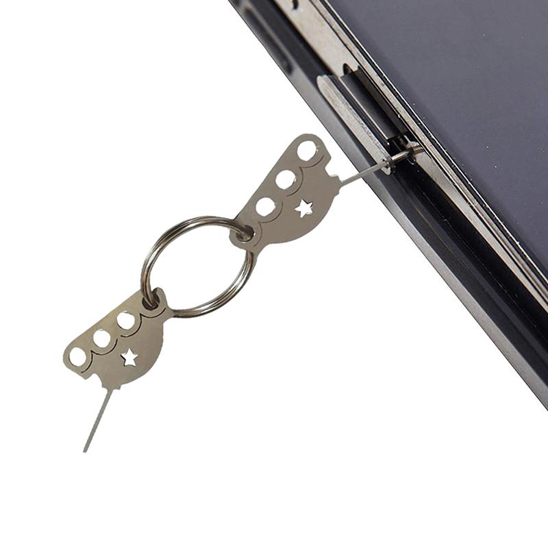 1/2/5 ks Nástroj na vyjmutí SIM karty z nerezové oceli Univerzální pin na SIM kartu Odstraňovač karty telefonu Přívěsek na batoh Přívěsek na tašku, Malý dárek