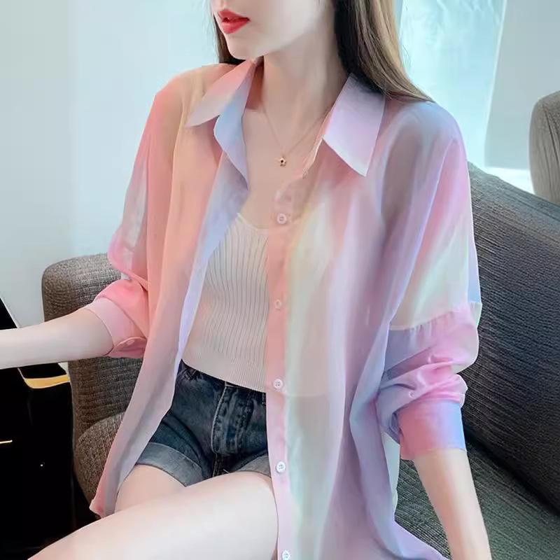 Women's 2024 Chiffon Sunscreen Shirt: Slimming, Versatile, Casual Summer Sun Protection Jacket