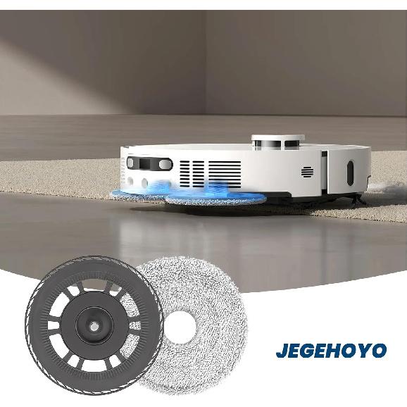 Mop Cloths With Replacement Holder, Wiping Plates For Dreame L10s Pro Ultra Heat/X40 Ultra/L20 Ultra / X40 Master / L40 Ultra Robot Vacuum Cleaner