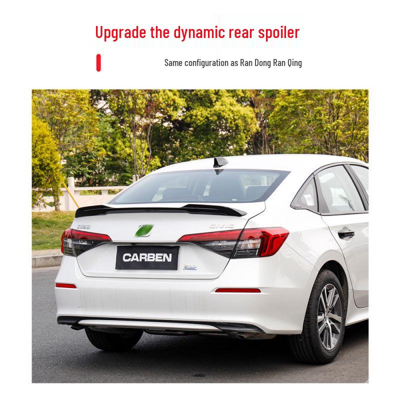 Eleventh Gen Civic Modified Rear Spoiler - Night Black High-End Warrior Edition