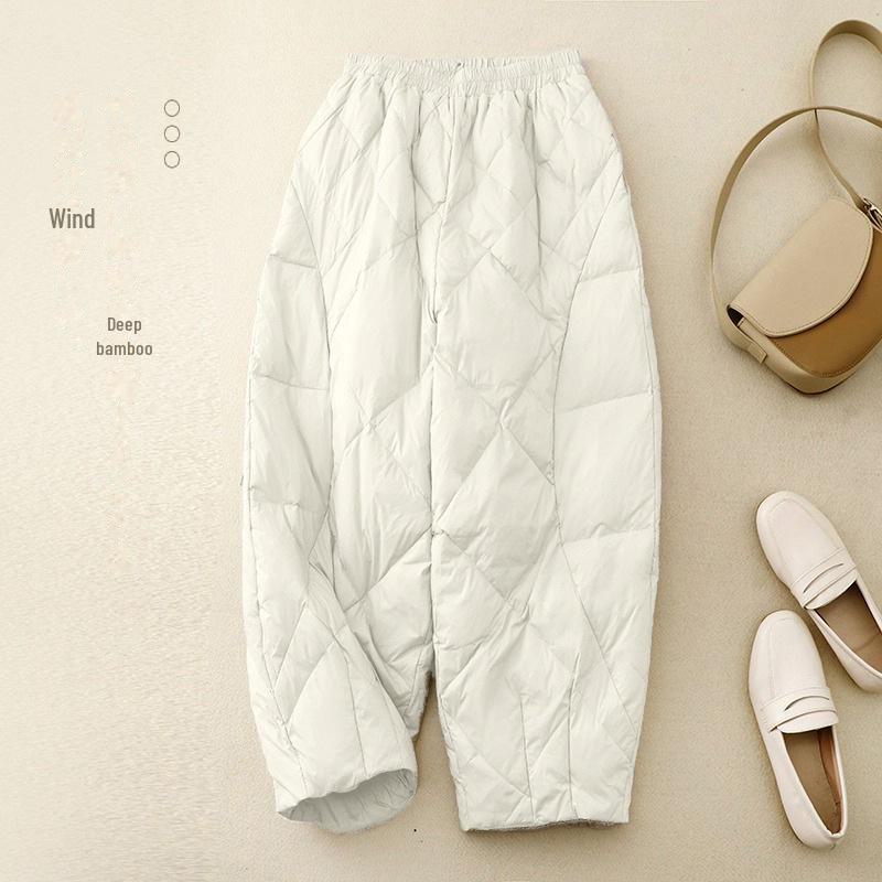 

«Весна 2024 г., женские легкие брюки с высокой талией и хлопковой подкладкой — маленький размер, свободный, прямой крой» XL for 115-130 jin