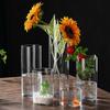 High Borosilicate Glass Hydroponic Vase & Desktop Planter - Straight Tube Design for Artistic Arrangements and Moss Ecosystem