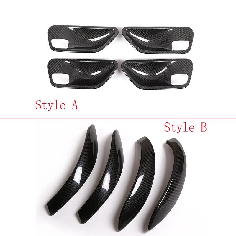 For BMW 3 4 Series 3GT F34 F30 F36 M3 F80 F82 F83 2013-2019 Real Carbon Fiber Car Door Inner Door Bowl Cover Sticker Accessories