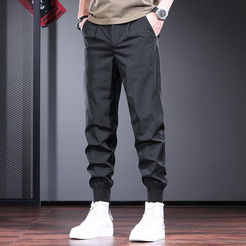 Jie Leinuo Herren Ice Silk Freizeit Jogginghose