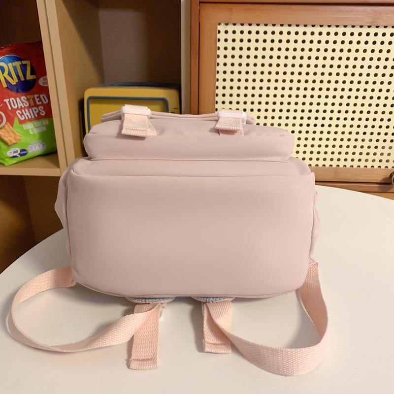 Children's Schoolbag Grade 3-6 Primary School Backpack Solid Color Women's Backpack