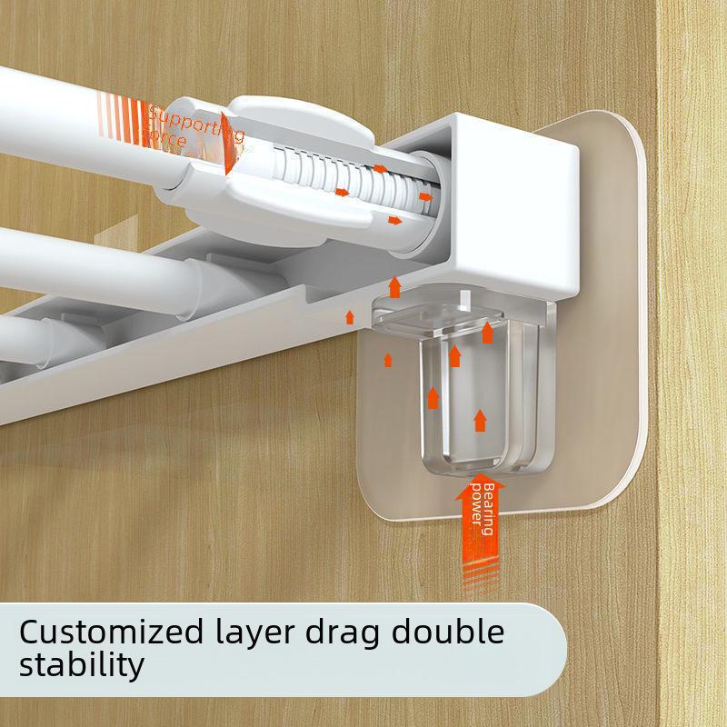 Triangle Bracket Punch-Free Hook for Wall or Wardrobe Partition