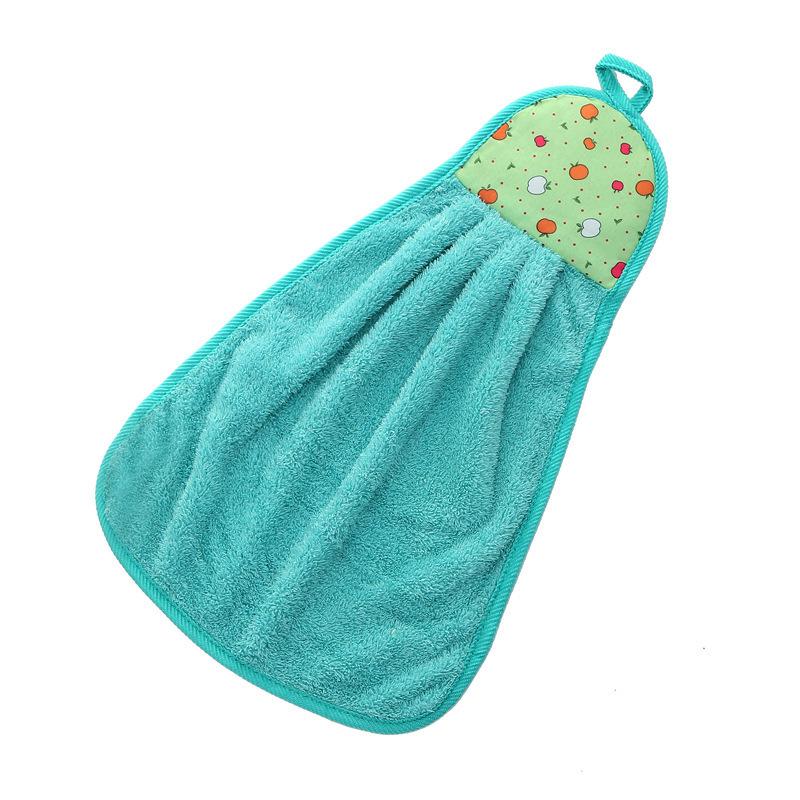 Coral Fleece Absorbent Cartoon Hand Towel - Cute, Hangable, Lint-Free