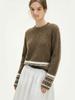 Women's Ethnic Style Color Block Jacquard Wool Sweater - Retro Flannel, Round Neck, Loose Fit, Autumn/Winter Warmth.