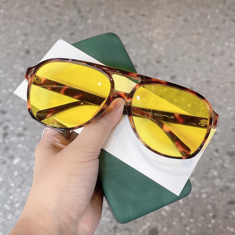 Pilot Shape Sunglasses Women Double Bridge Anti-reflective Women Sun Glasses Driving Fishing Men Glasses