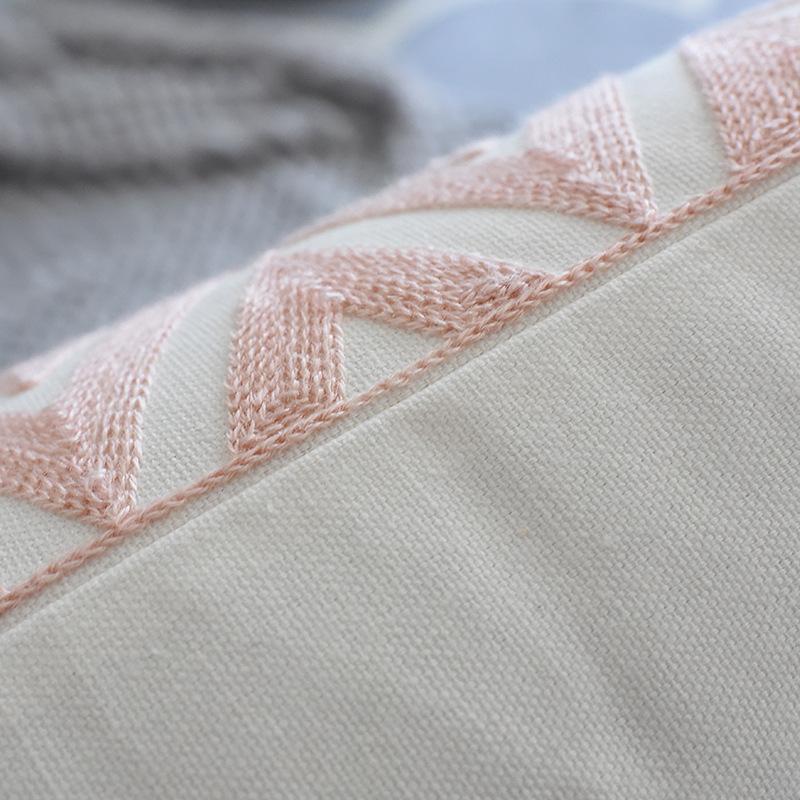 Modern Mediterranean Geometric Sofa Office Sofa Pillow Cute Embroidered Pillowcase Coreless