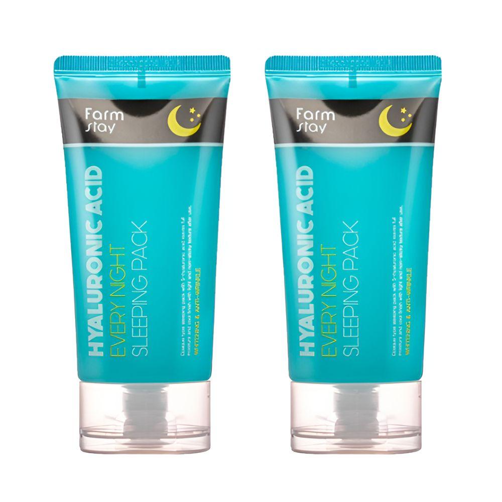 Farmstay Hyaluronic Acid Every Night Sleeping Pack Deep Hydrating Overnight Mask 120ml x 2