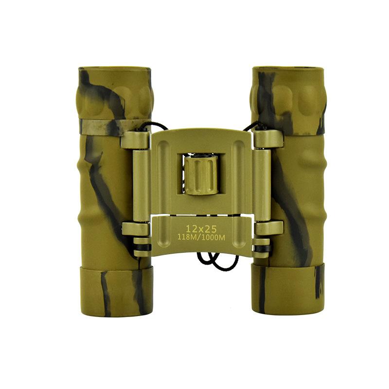 Noul binoclu de camuflaj 12×25, mic, pliabil, portabil, complet optic HD pentru exterior