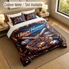 Decorative Artwork Theme Personalized 3Pcs Bedding Set Custom Text & Name 1 Sheet 2 Pillowcases Household Bedding 1pc