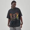 Musik Totenkopf Print Günstig Damen Waschen T-Shirt Locker Übergroß Paar Kurzarm Street Hip Hop Oberteil Teen T-Shirts