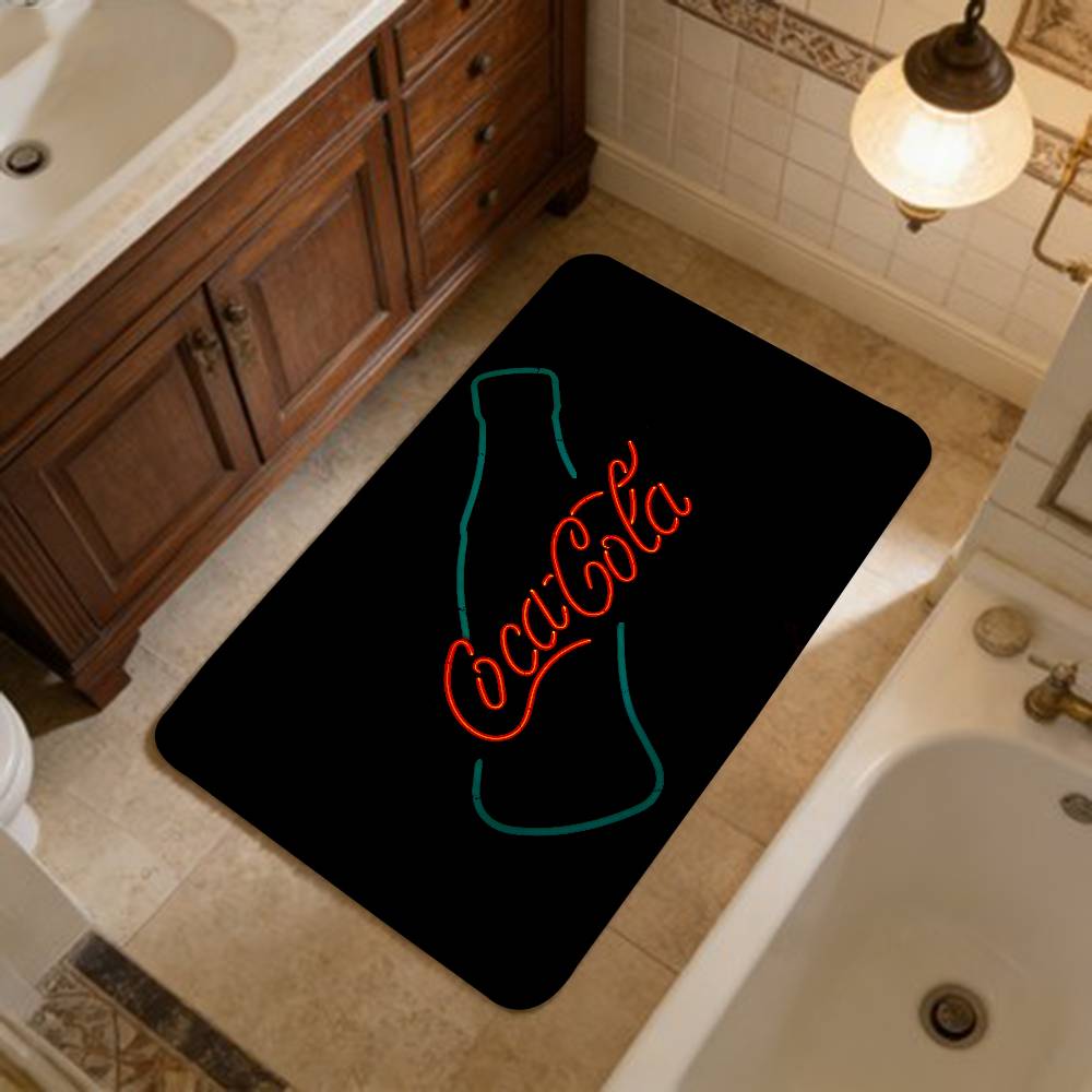 C-Cocas C-cola Vintage Logo Flur Teppich Waschbar Rutschfest Wohnzimmer Sofas Stühle Bereichsmatte Küche Fußmatte Teppich