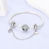Classic Safety Chain Copper Butterfly Inlaid Zirconium Charms Beads Fit Original Bangle Bracelet Diy Jewelry Gift