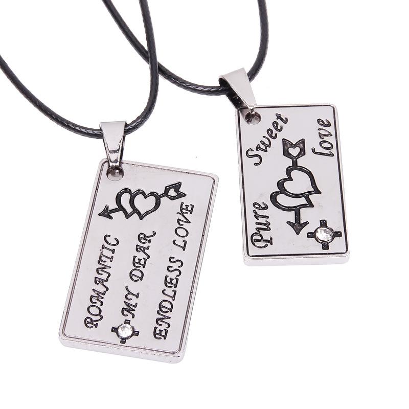 

JMXD-Парные украшения, Любовная металлическая бирка, Стрела, пронзающая сердце, Подарок на День святого Валентина, Персонализированная мода