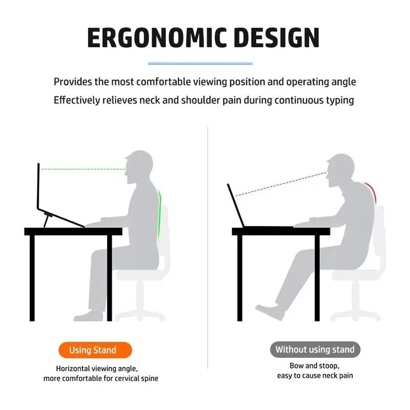 2PCS Zinc Alloy Mini Portable Legs Laptop Stand Holder For Notebook Support Keyboard Holder Foldable Height-adjustable cooling support