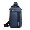 Men Small Backpack Chest Pack Shoulder Bag with USB Charging Port Travel Male Waterproof Nylon Sling Messenger Cross Body Bags