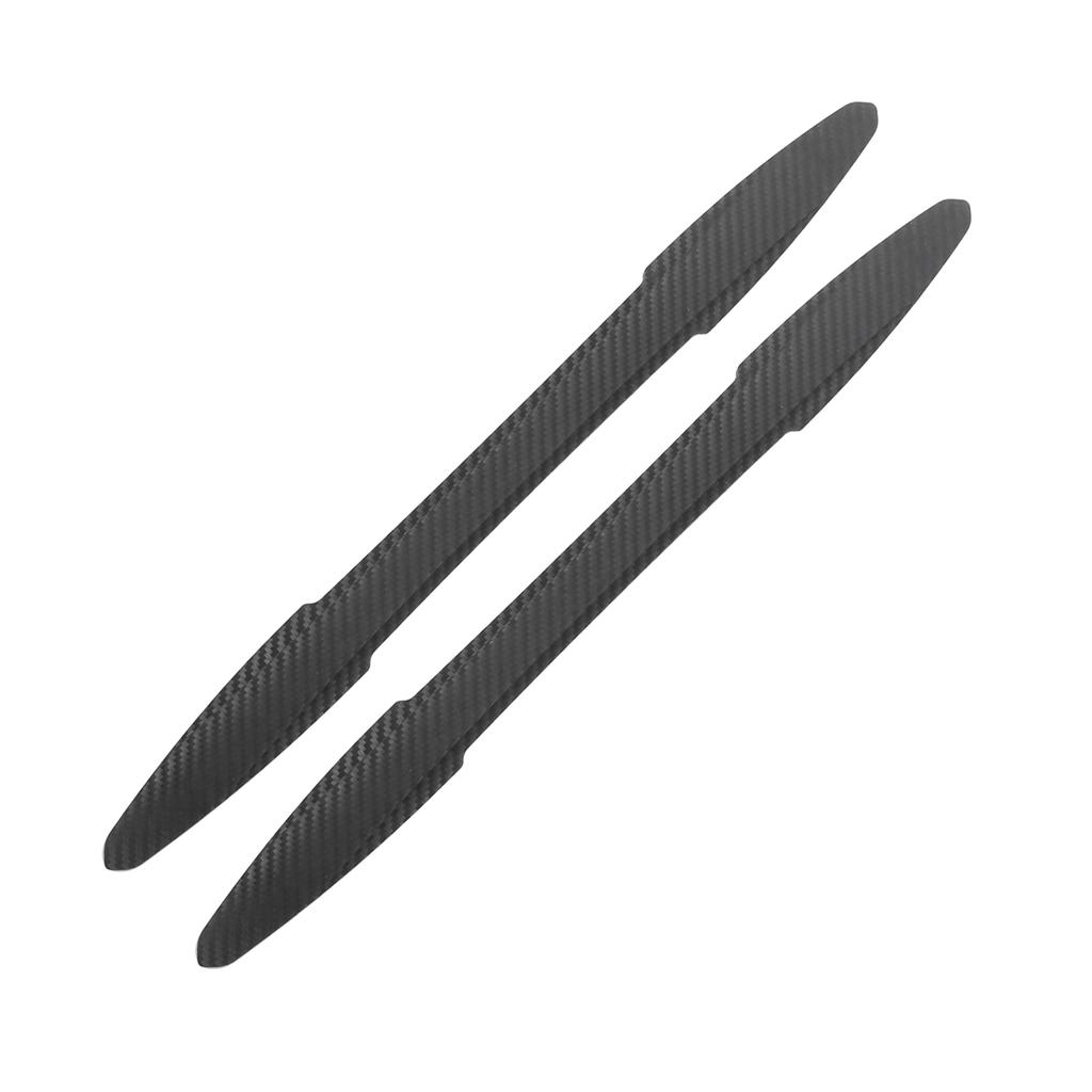 2pcs Car Front Bumper Protector Body Door Corner Strips Sticker Carbon Fiber Style Universal