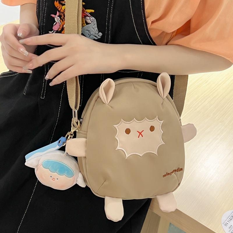 Cute Small Bag Female Japanese Small Fresh Funny Lamb Student Shoulder Bag Sweet Lady Versatile Messenger Bag