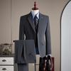 Men's Anti-Wrinkle Slim Fit Business Suit: High-End Formal Wear for Weddings and Engagements.