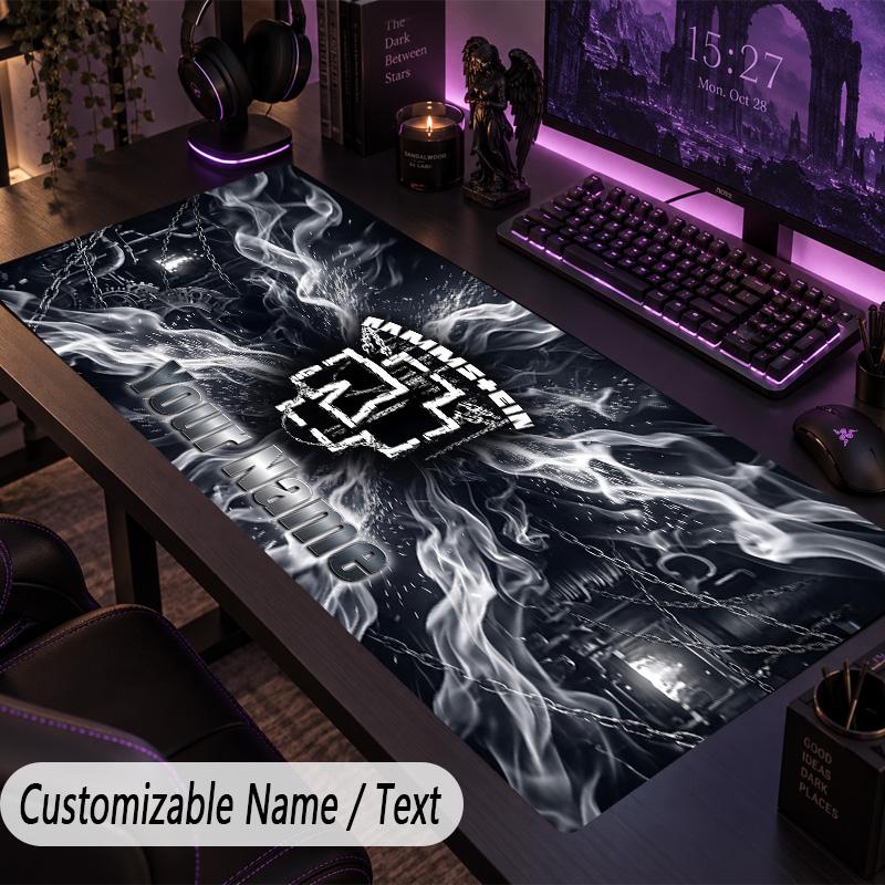 Large Mouse PadRammstein Custom Name Text Personalized Desk Mat Non Slip Gaming Pad
