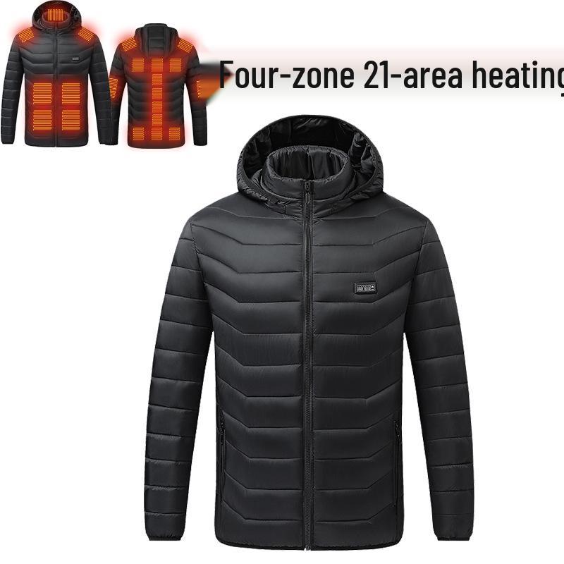 Men's Smart USB-Heated Winter Jacket with 21-Zone Temperature Control