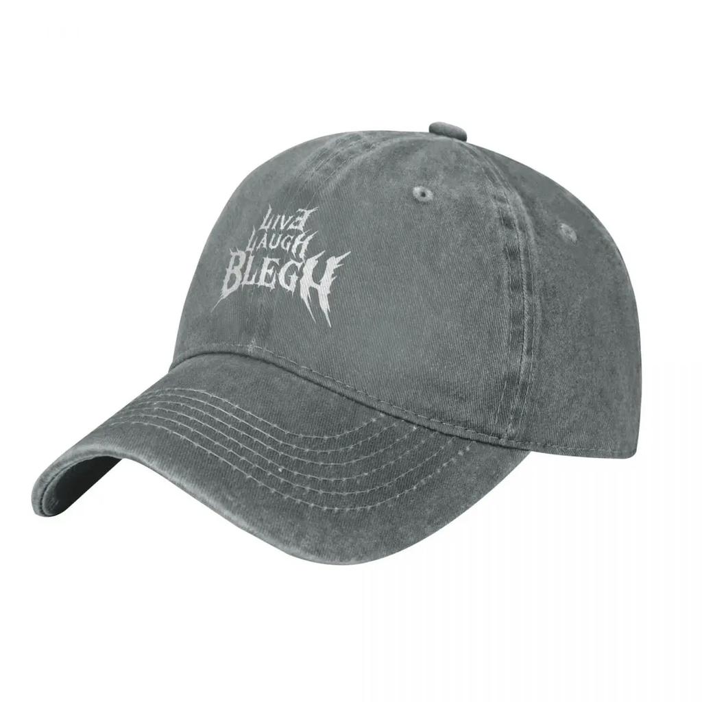 Live Laugh Blegh, Death Metal, Metalcore, Heavy Metal denim Hat Lightweight Caps Men Women's Baseball Cap