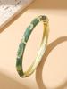 FTCY Colorful Enamel Flower Bangles For Women Enamel Dropped Glaze Floral Zircon Bangle Luxury Jewelry Gifts