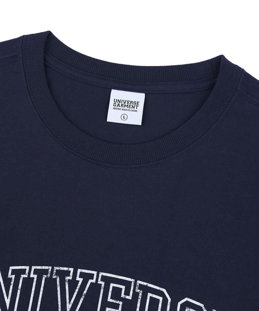 Yunibeoseugameonteu Ug Vintage Athletic Club T-Shirt_Navy
