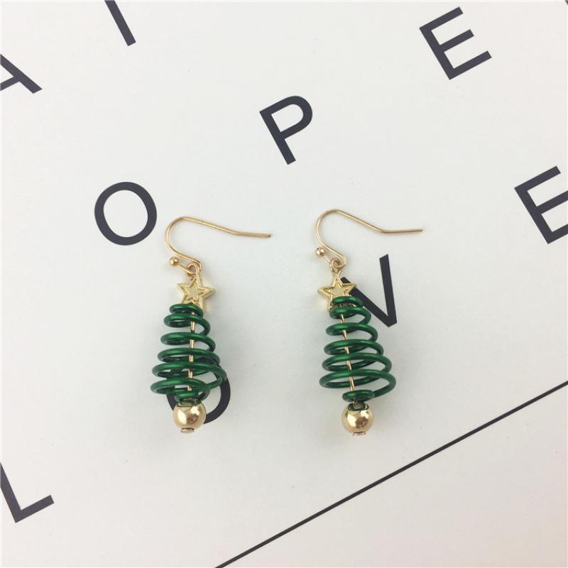 DIY Star Christmas Tree Earrings - Cute Pine Tree Studs