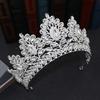 Sparkling Zinc Zinc Alloy Princess Crown Luxury Rhinestone Pageant Diadem Women Hair Hoop  Stage Performances