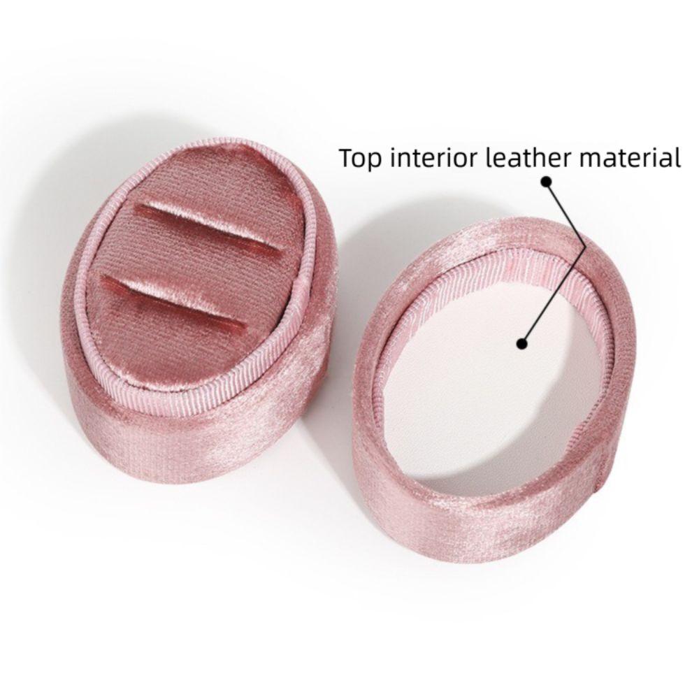 Single Oval Ring Box Velvet Material Jewelry Box New Velvet Ring Box