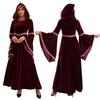 Cosplay Halloween Parent-Child Costume Girls Party Costume Adult European Medieval Burgundy Vampire