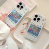Korean INS cute ocean fish phone case for iPhone 13 14 15 16 Pro Max Fundas with charm kawaii cute protective cover For 15 pro