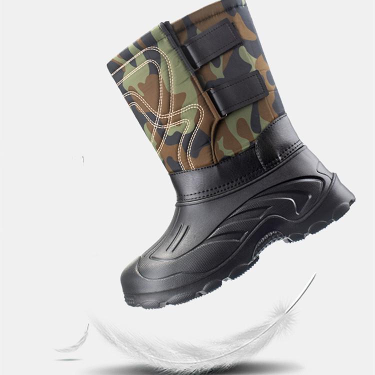 Autumn and Winter Dual-use Thickened Large Men's Waterproof Outdoor Snow Boots Medium Pile Cotton Boots