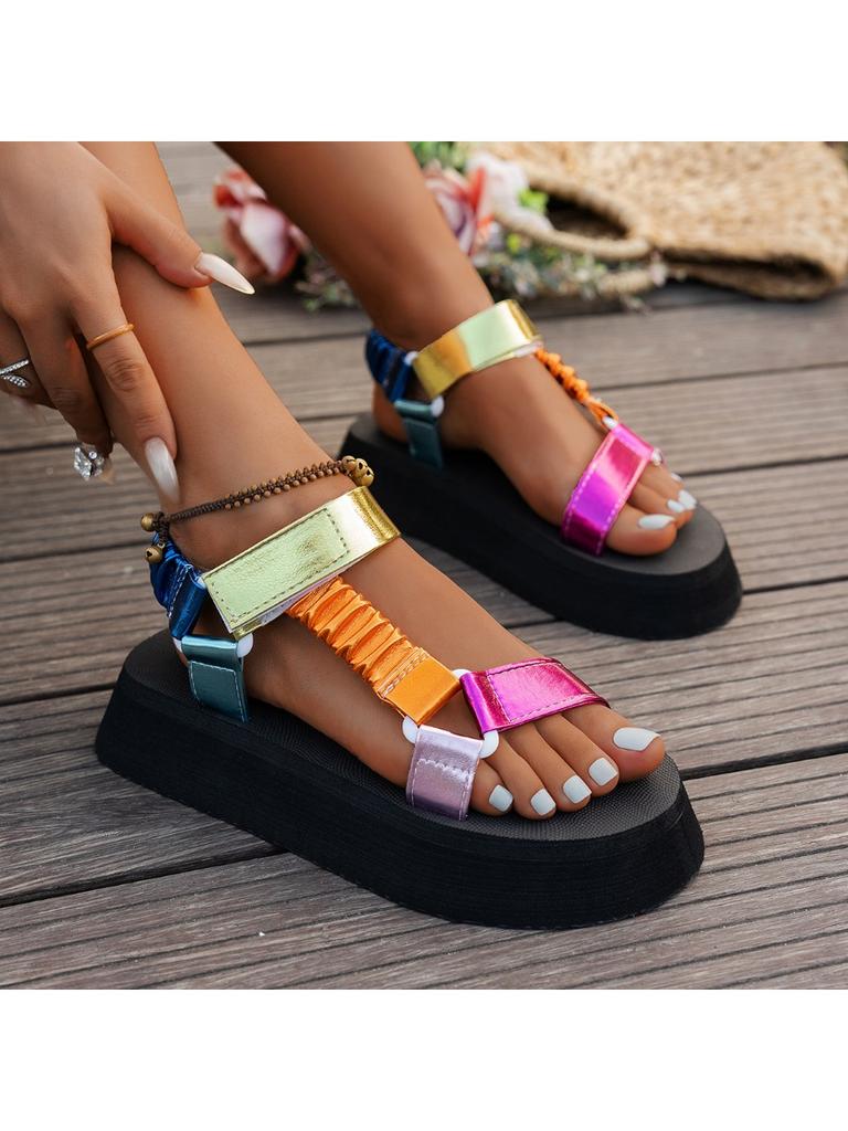 Mode 2025 Sommer Flache Damen Schuhe Hanfseil Set Fuß Strandsandalen Outdoor Allround Freizeit Hausschuhe Große Größe Mädchen Sandalen